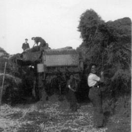 Land Girls & farm workers making hay near N. Berwick.jpg